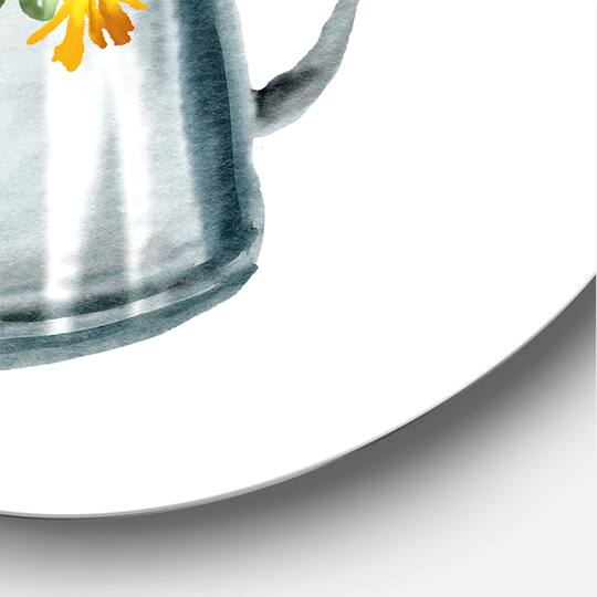 Designart - Roses Peonies & Marigolds In Garden Watering Can